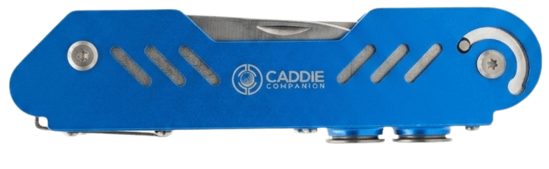 Caddie Companion golf multi-tool in blue
