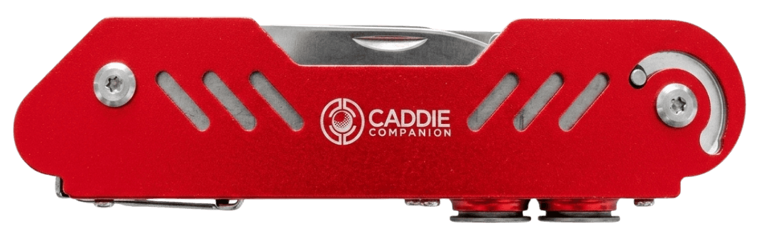 Caddie Companion golf multi-tool in red